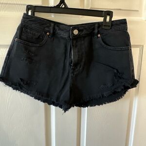 Women's Black Denim Shorts